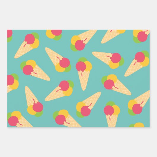 Ice Cream Cone Inpakpapier Vel (Voorkant 2)