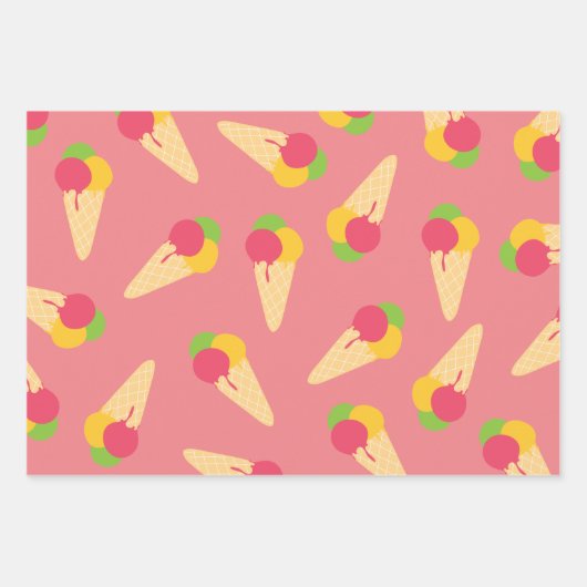 Ice Cream Cone Inpakpapier Vel (Voorkant)