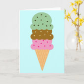 Ice Cream Cone Kaart (Gele Bloem)