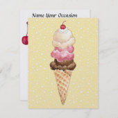 Ice Cream Cone Kaart (Voorkant / Achterkant)