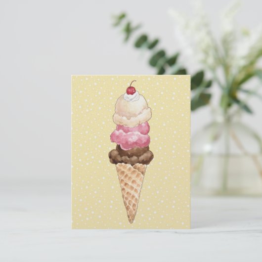 Ice Cream Cone Kaart (Staand voorkant)