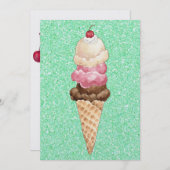 Ice Cream Cone Kaart (Voorkant / Achterkant)