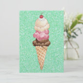 Ice Cream Cone Kaart (Staand voorkant)