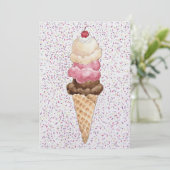 Ice Cream Cone Kaart (Staand voorkant)