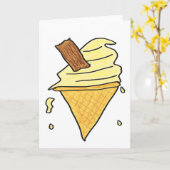 Ice Cream Cone Kaart (Gele Bloem)