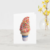 Ice Cream Cone-kaart Kaart (Gele Bloem)