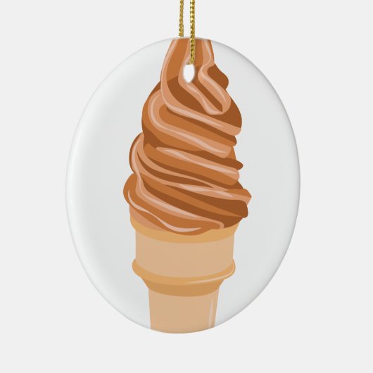 Ice Cream Cone Keramisch Ornament (Rechts)