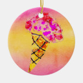 Ice Cream Cone Keramisch Ornament (Voorkant)