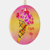 Ice Cream Cone-keramisch sieraad Keramisch Ornament (Rechts)