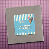 Ice Cream Cone Label Sticker