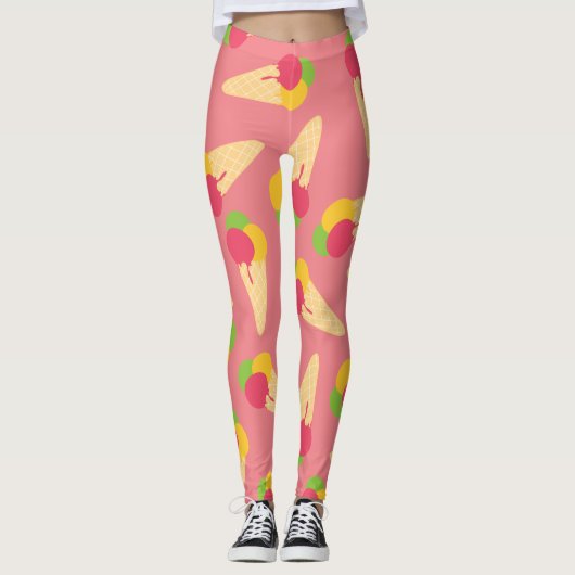 Ice Cream Cone Leggings (Voorkant)