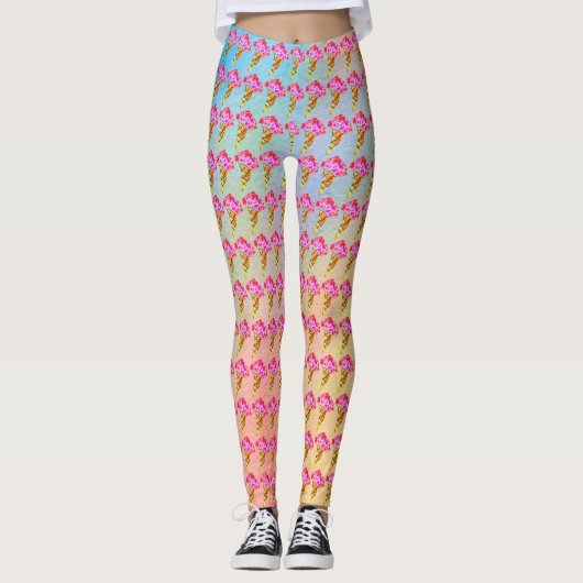 Ice Cream Cone Leggings vrouwen (Voorkant)