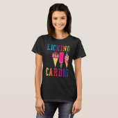 Ice Cream Cone Licking is My Cardio T-shirt (Voorkant volledig)