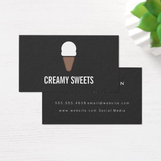 Ice Cream Cone Logo Visitekaartje (Bureau)