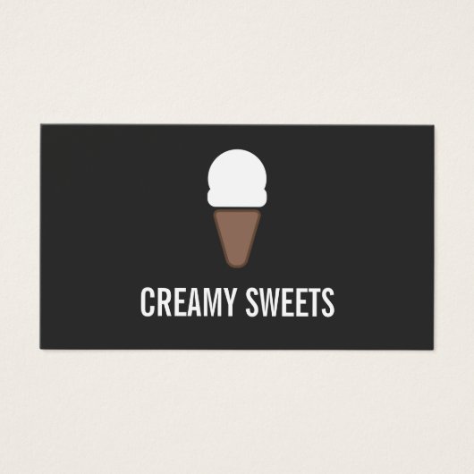 Ice Cream Cone Logo Visitekaartje (Voorkant)