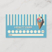  Ice Cream Cone Loyalty Kaart Visitekaartje (Voorkant)