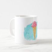 Ice Cream Cone met een blauw schilderplaatje Koffiemok (Voorkant links)