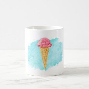 Ice Cream Cone met een blauw schilderplaatje Koffiemok