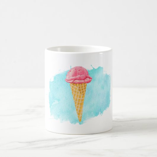 Ice Cream Cone met een blauw schilderplaatje Koffiemok (Center)