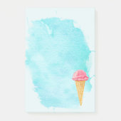 Ice Cream Cone met een blauw schilderplaatje Post-it® Notes (Voorkant)