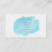 Ice Cream Cone met een blauw schilderplaatje Visitekaartje (Achterkant)