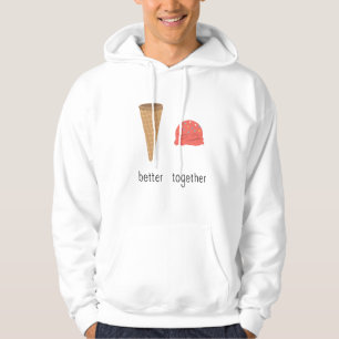 Ice Cream Cone met Ice Cream Scoop is beter Hoodie