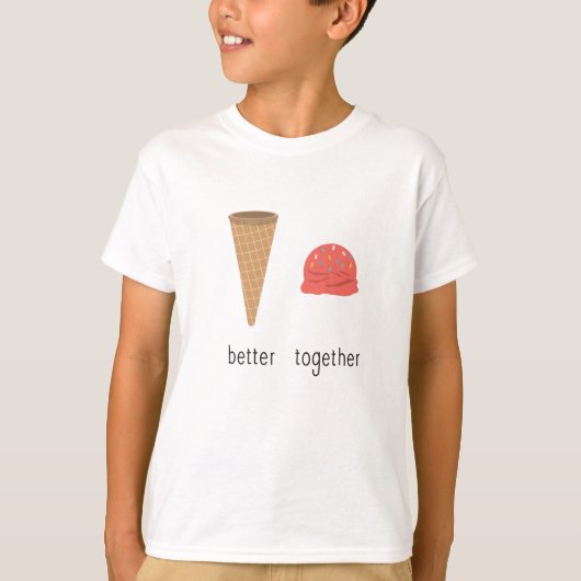 Ice Cream Cone met Ice Cream Scoop is beter T-shirt (Voorkant)