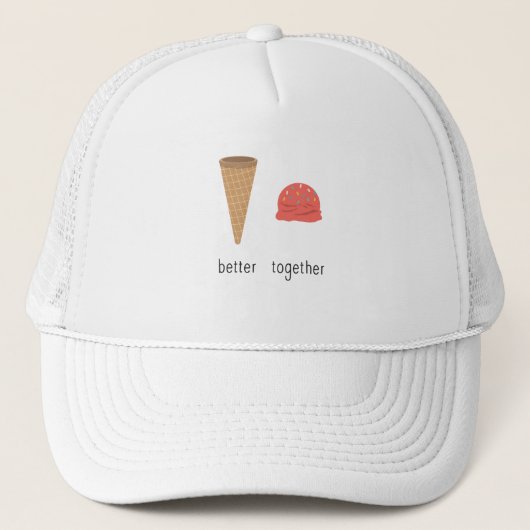 Ice Cream Cone met Ice Cream Scoop is beter Trucker Pet (Voorkant)