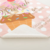 Ice Cream Cone met springen en een Cherry op de to Sherpa Deken (3/4)