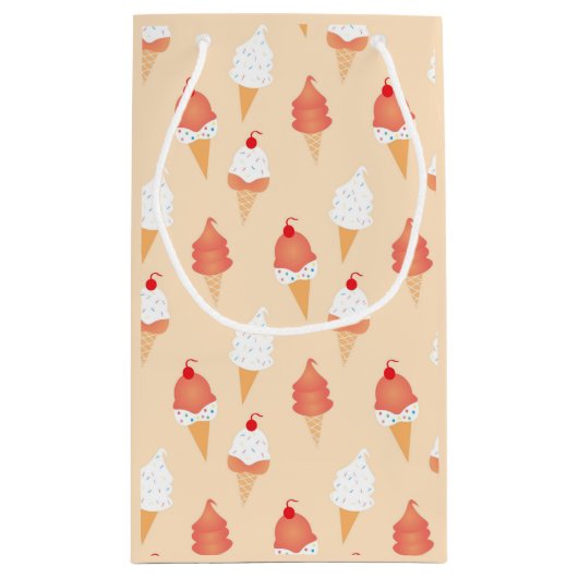 Ice Cream Cone met sprinkhaanpatroon Klein Cadeauzakje (Achterkant)