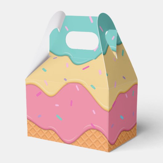 Ice Cream Cone met Sprinkles Fun Favor Box Bedankdoosjes (Achterkant)