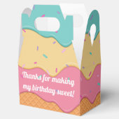 Ice Cream Cone met Sprinkles Fun Favor Box Bedankdoosjes (Geopend)