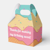 Ice Cream Cone met Sprinkles Fun Favor Box Bedankdoosjes (Voorkant Zijde)