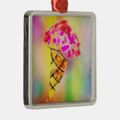 Ice Cream Cone Metal Ornament (Rechts)