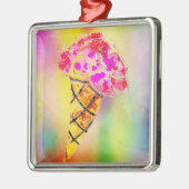Ice Cream Cone Metal Ornament (Links)