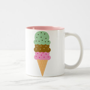 Ice Cream Cone-Mok Tweekleurige Koffiemok