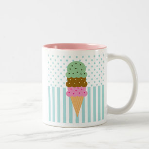 Ice Cream Cone-Mok Tweekleurige Koffiemok