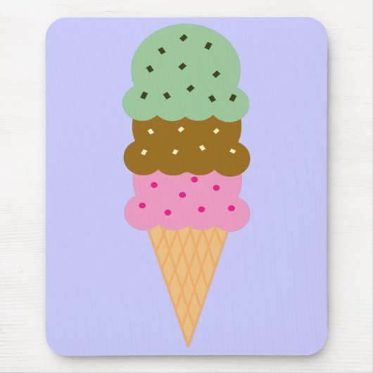 Ice Cream Cone Mousepad Muismat (Voorkant)