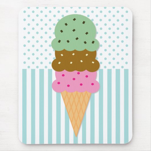 Ice Cream Cone Mousepad Muismat (Voorkant)