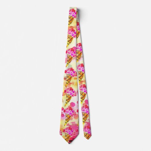 Ice Cream Cone Necktie Stropdas (Voorkant)