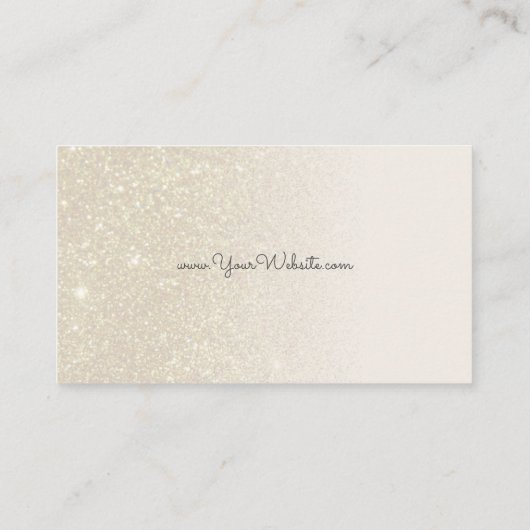 Ice Cream Cone on Ivory Glitter Gradient Visitekaartje (Achterkant)