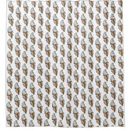 Ice Cream Cone-ontwerp Douchegordijn