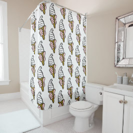 Ice Cream Cone-ontwerp Douchegordijn