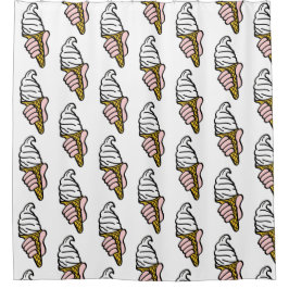 Ice Cream Cone-ontwerp Douchegordijn