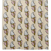 Ice Cream Cone-ontwerp Douchegordijn (Voorkant)