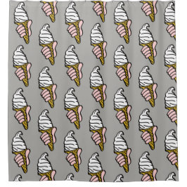 Ice Cream Cone-ontwerp Douchegordijn