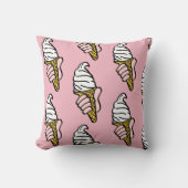 Ice Cream Cone-ontwerp Kussen (Voorkant)