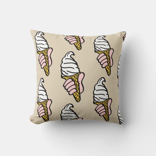Ice Cream Cone-ontwerp Kussen (Voorkant)