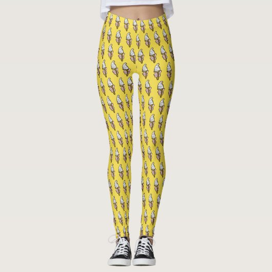 Ice Cream Cone-ontwerp Leggings (Voorkant)