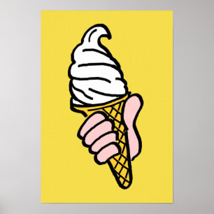 Ice Cream Cone-ontwerp Poster